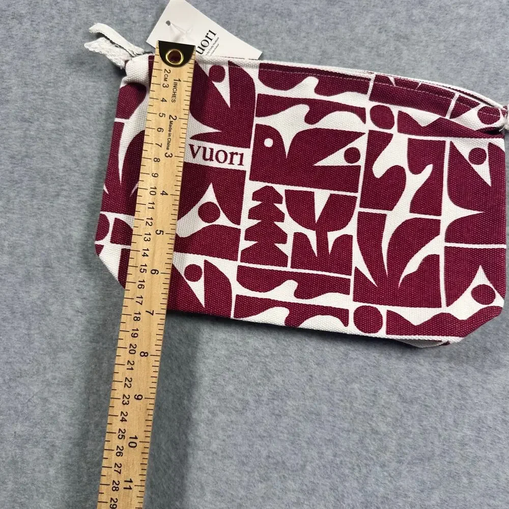 Vuori Holiday 2025 Canvas ZIp Up Pouch Strawberry NWT